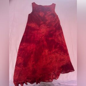 City Triangles Red Floral Ombré Fairy Whimsigoth Dress